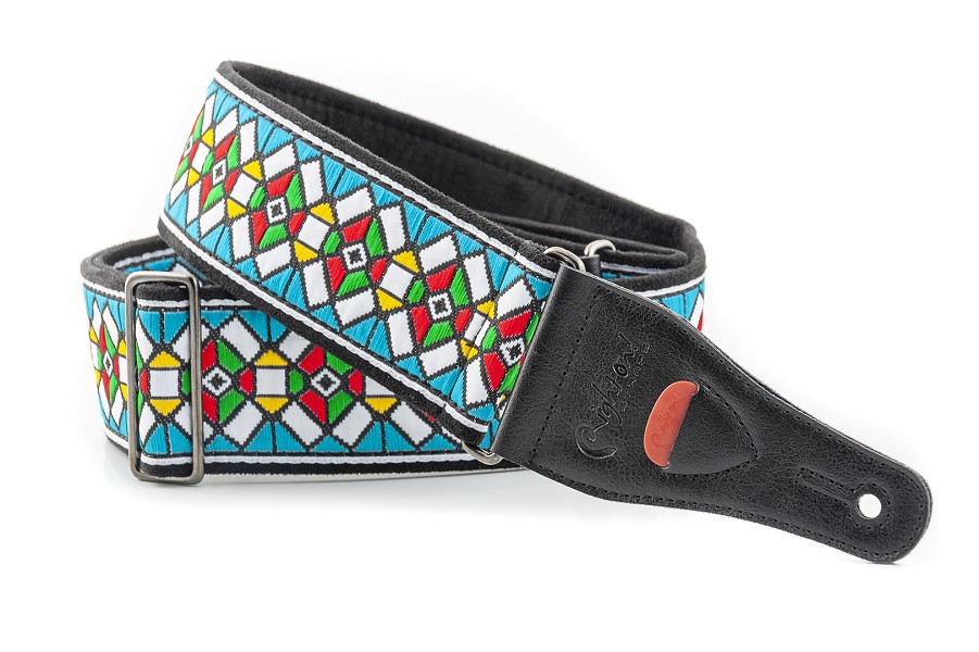 Legend All-Stars Gitarrengurt, Replik der Stained Glass Strap | RightOn! Straps1